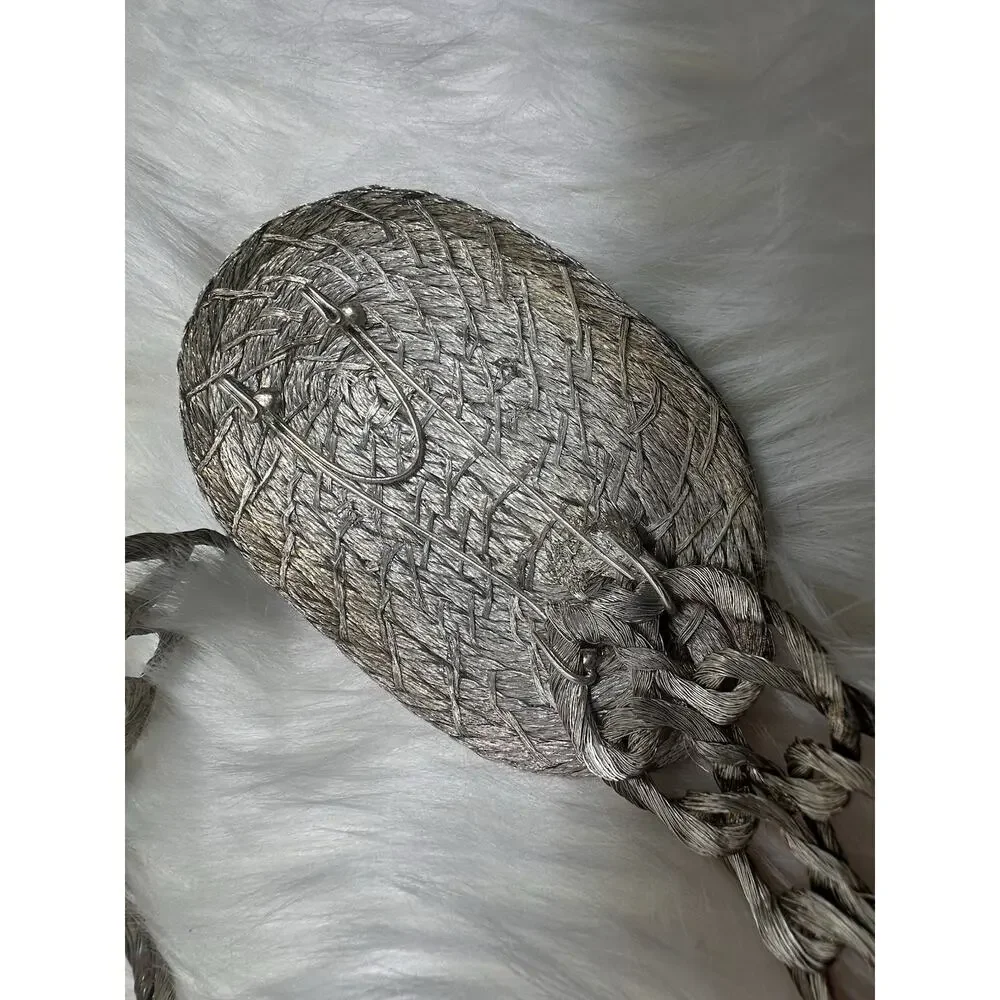 Vintage Metallic Woven Braided Belt  Iridescent Wash Adjustable Ombré Boho Retro